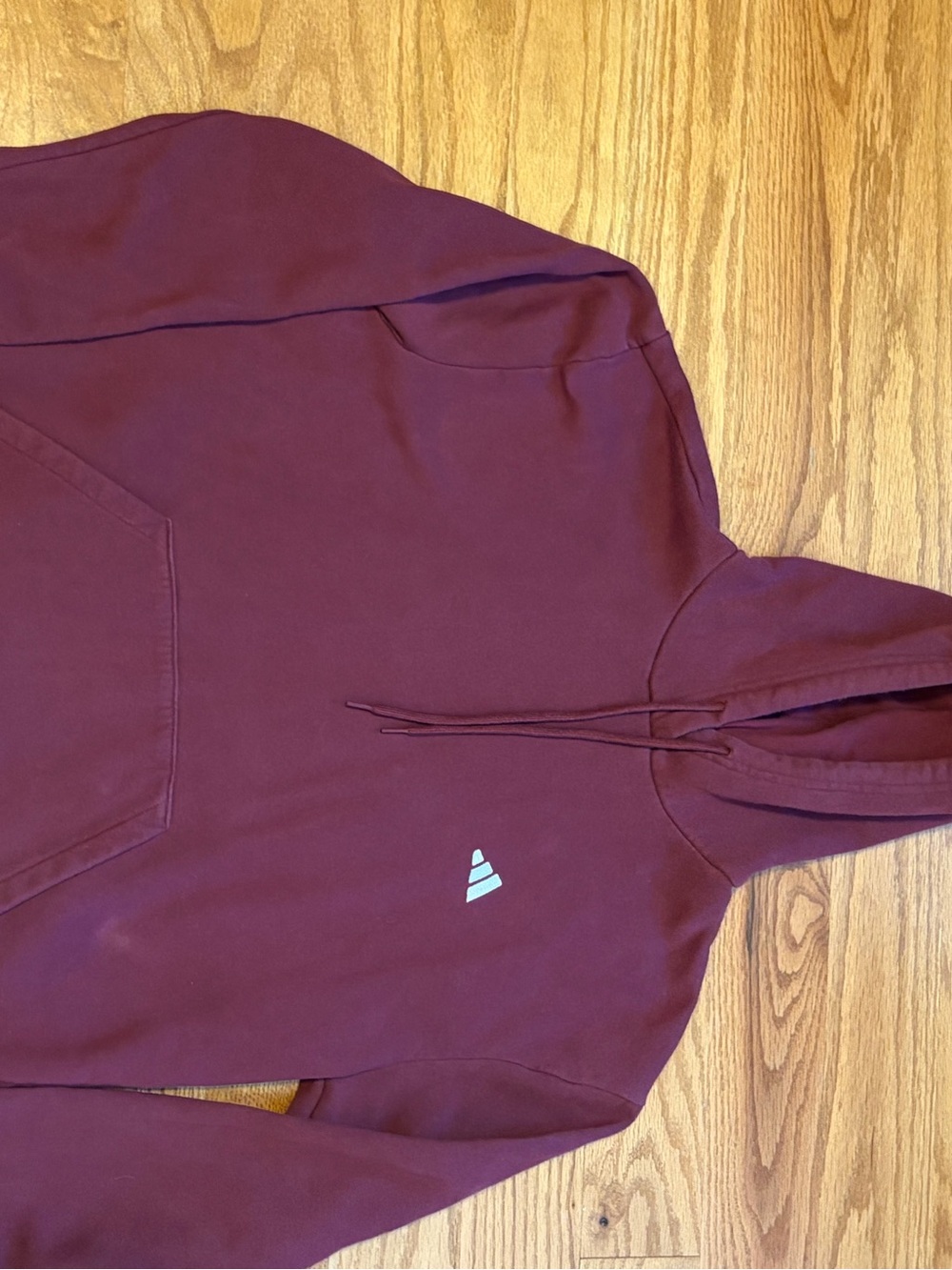 adidas Maroon Hoodie with White Logo